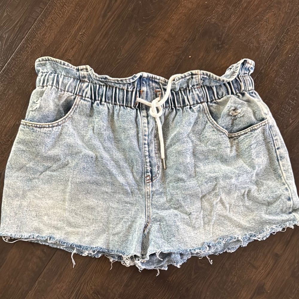 Wild Fable Blue Jean Shorts with Distressed Look